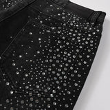 Purple Brand Denim Shorts rhinestone