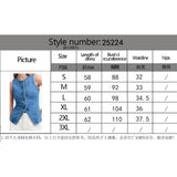 Women's sleeveless denim vest - summer european & american style, slim fit, cross-border e-commerce, round neck tank top