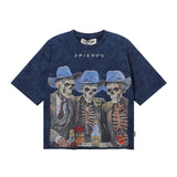Bkys hot diamond washed pure cotton direct injection printed t-shirt g