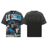 Men's t-shirt with rhinestone print, 100% cotton print