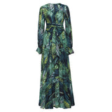 Jungle Print Maxi Dress Spring Summer Women's Wear Dress Maxi Dress