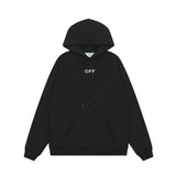 Off OW White Hoodie Blue 3D shape