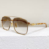 CHH Chrome Hearts Glasses Japanese large frame pure titanium engraved pattern myopia glasses frame