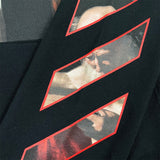 Off OW White Hoodie Red oil painting