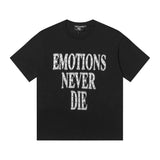 Mixed emotion men's t-shirt - rhinestone print, 100% cotton, american style