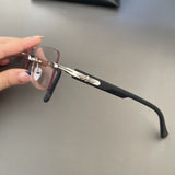CHH Chrome Hearts Glasses Frame Vintage Frameless Punched Personality Ultra Light Thick Temple