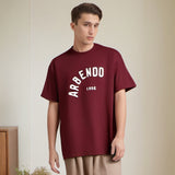 Men T Shirts Vintage Letter Print Short Sleeve T-shirt Men and Women Loose