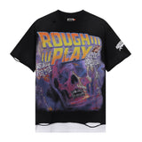 Rough play american direct injection printing hot diamond pure cotton t-shirt g