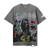 Rough play hot diamond direct injection hip hop printed pure cotton t-shirt g