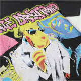 Valleyt-shirt men's direct injection american hip hop printing g pure cotton
