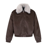 Unisex Down Jacket Men's Winter Fur Collar Old Money Wind Padded Jacket