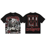 Life hustlere short sleeve t-shirt men's pure cotton street printing