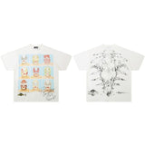 Hip-hop streetwear short sleeve tee - 100% cotton street print