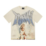 Mixed emotion men's t-shirt - short sleeve, rhinestone print, 100% cotton