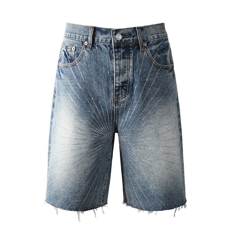 Purple Brand Denim Shorts Rhinestones