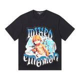 Men's t-shirt with rhinestone print, 100% cotton, american vintage style