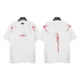 Men's t-shirt short sleeve hot diamond printing g pure cotton hip hop street printing