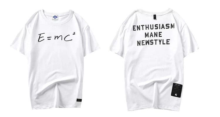 Madness I Miss U Tee Hong Kong Style Fashion Brand Short Sleeve T-shirt Men's Loose round Neck Half Sleeve T-shirt