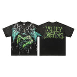 Valley retro cotton t-shirt for men - streetwear hip hop print