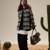 Unisex Sweater Autumn Trendy Plaid Colorblock Shirt