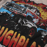 Rough play washed and hot-drilled pure cotton t-shirt g direct printing