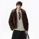 Unisex Down Jacket Men's Winter Warm Fur Collar Jacket