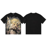 Men's t-shirt with rhinestone print, 100% cotton, american vintage style