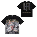 Life hustlers hot diamond direct injection hip hop printing pure cotton t-shirt g