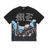 Mixed emotion men's t-shirt - short sleeve, rhinestone print, 100% cotton