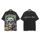 Godspeed men's short-sleeve t-shirt - washed print, hotfix rhinestone detail, streetwear style