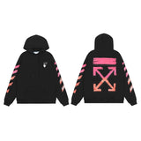 Off OW White Hoodie pink ribbon
