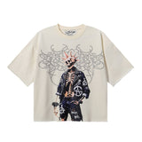 Bkys hot diamond washed pure cotton hip hop direct spray printed t-shirt g