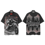 Godspeed men's short-sleeve t-shirt - washed print, hotfix rhinestone detail, streetwear style