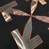 Off OW White Hoodie Red oil painting