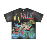 Men's t-shirt with rhinestone print, 100% cotton print
