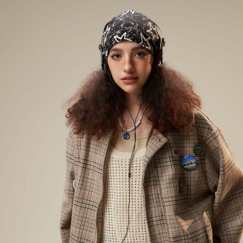 Unisex Sweater Autumn Plaid Jacket