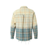 Unisex long-sleeved shirt autumretroplaidshirt