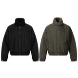 Unisex Down Jacket Men's Winter Fur Collar Vintage Padded Jacket
