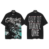 Godspeed men's short-sleeve t-shirt - washed print, hotfix rhinestone detail, streetwear style