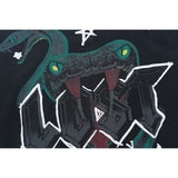 Lost Intricacy T-Shirt Medusa Snakehead Print Short Sleeve Wash
