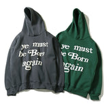 Hip-hop hoodie american kanye letter foam loose high street pullover hoodie hooded sweatshirt outwear