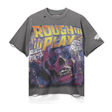 Rough play american direct injection printing hot diamond pure cotton t-shirt g