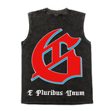 Hip hop tank top american high street rock street skull chess west coast rap vest sweatshirt trendy