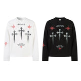 Unisex long-sleeved shirt autum dark cross