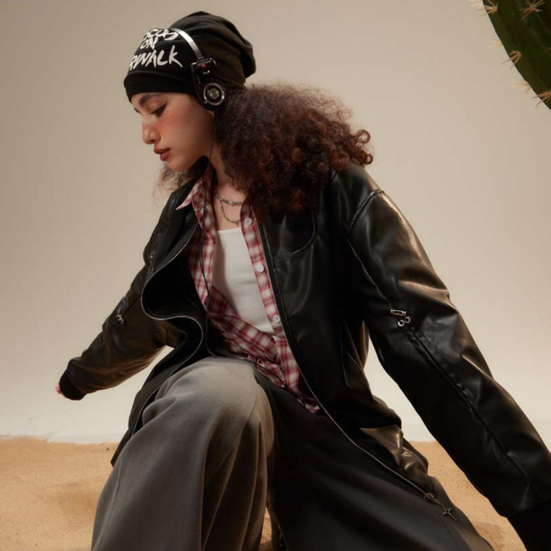 Unisex Sweater Autumn Trendy Casual Leather Clothing Jacket