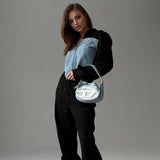 Women Sweatshirt Denim Patchwork Hoodie Women Loose