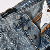Purple Brand Denim Shorts rhinestone
