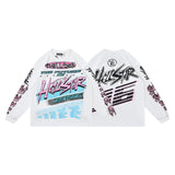 Men's long-sleeve t-shirt - washed cotton print - streetwear