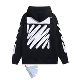 Off OW White Hoodie wavy zebra crossing