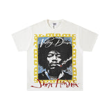 Valley t-shirt men's short-sleeved street printing hot diamond washed cotton